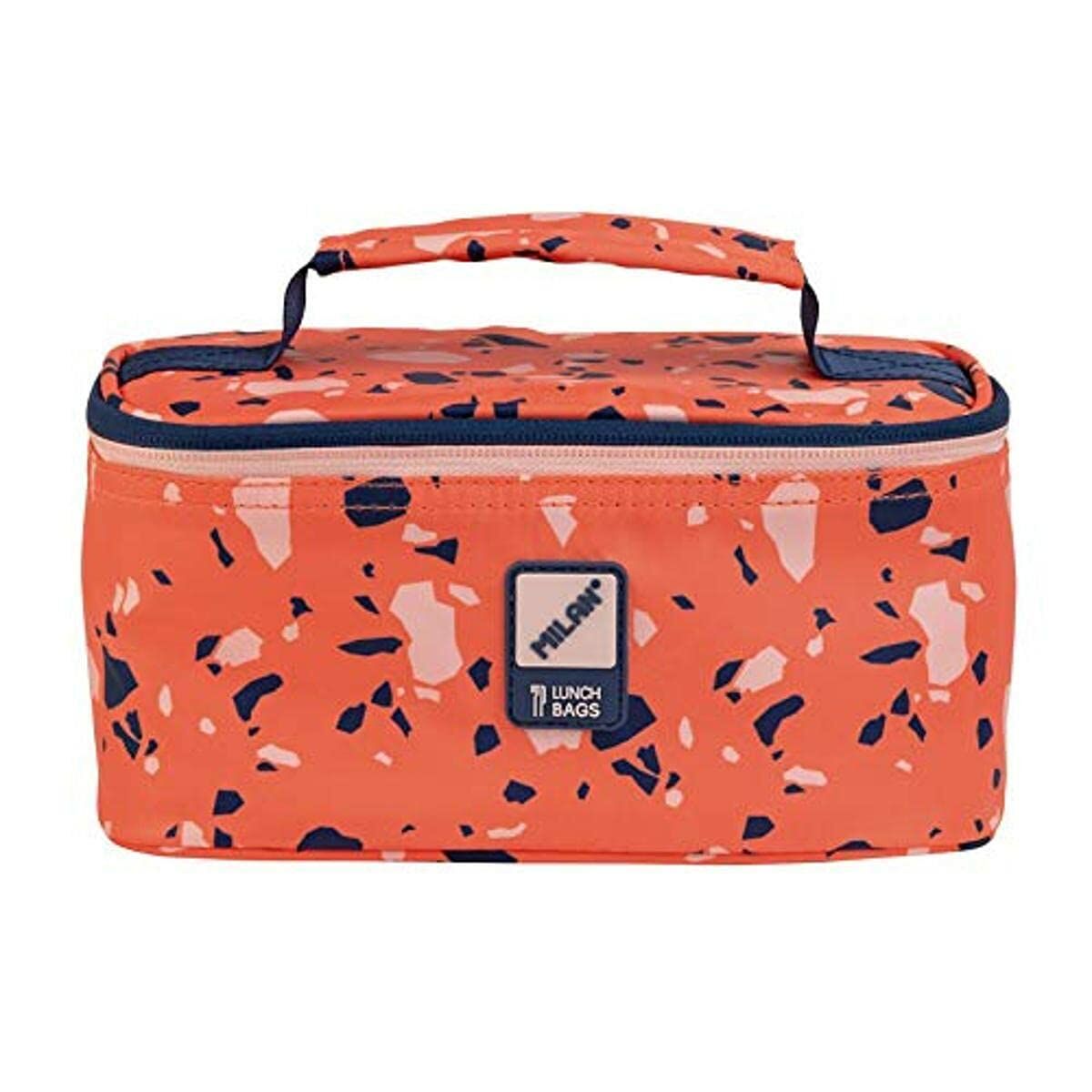 Koeltas Milan Terrazzo II Klein 1,5 L Broodtrommel Oranje Polyester Gerecycled 22 x 12,5 x 12 cm