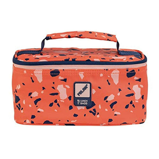 Koeltas Milan Terrazzo II Klein 1,5 L Broodtrommel Oranje Polyester Gerecycled 22 x 12,5 x 12 cm