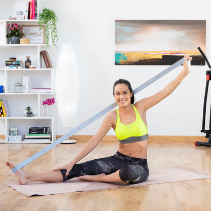Elastische Fitnessband voor Stretching met oefeninggids Stort InnovaGoods
