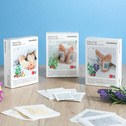 Detox-Patches voor Voeten Ginger InnovaGoods 10 Stuks