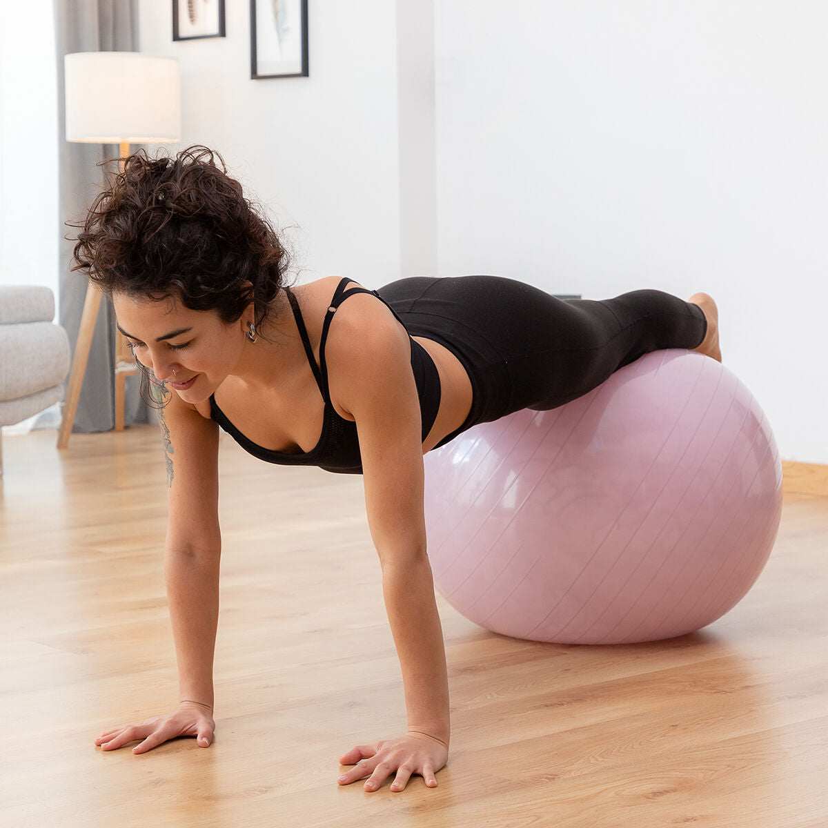 Yogabal met Stabiliteitsring en Weerstandsbanden Ashtanball InnovaGoods