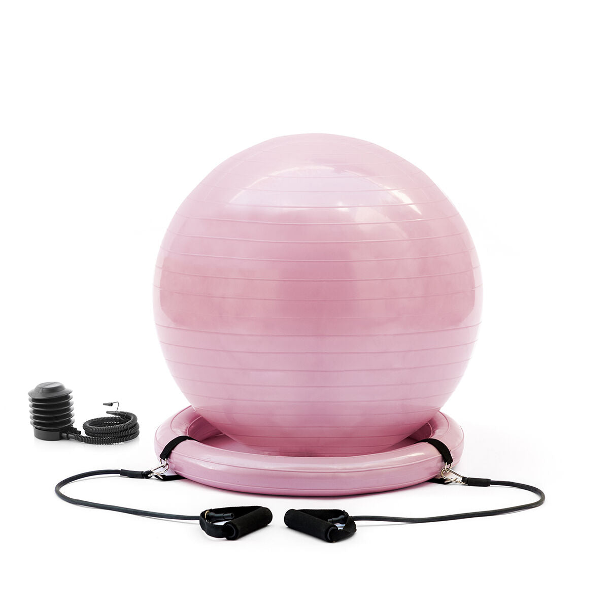 Yogabal met Stabiliteitsring en Weerstandsbanden Ashtanball InnovaGoods