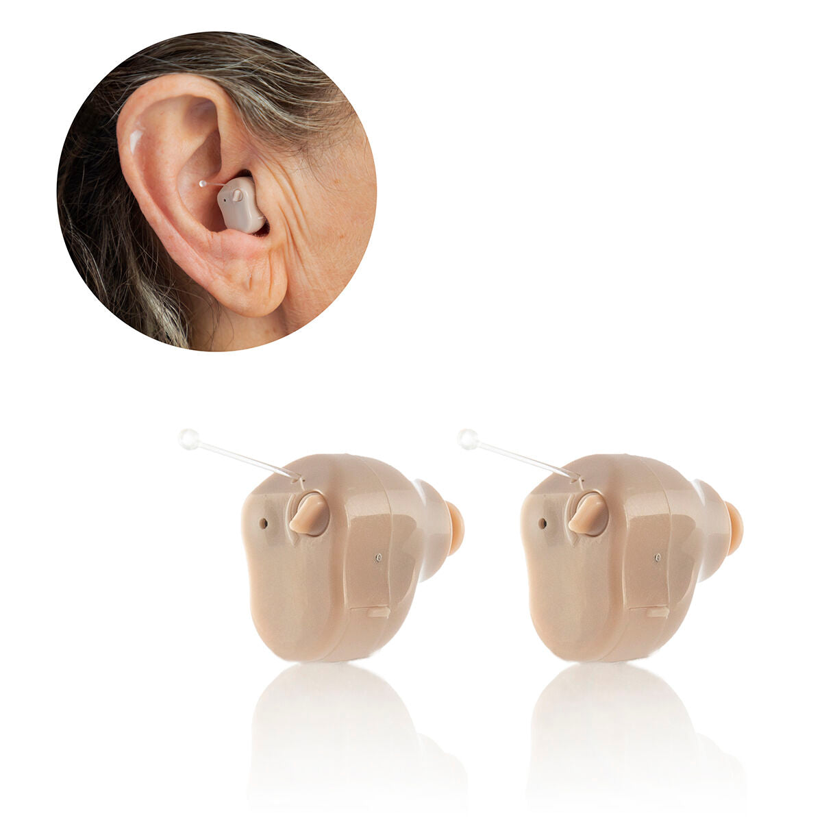 In-het-oor geluidsversterker met toebehoren Hearzy InnovaGoods 2 Stuks